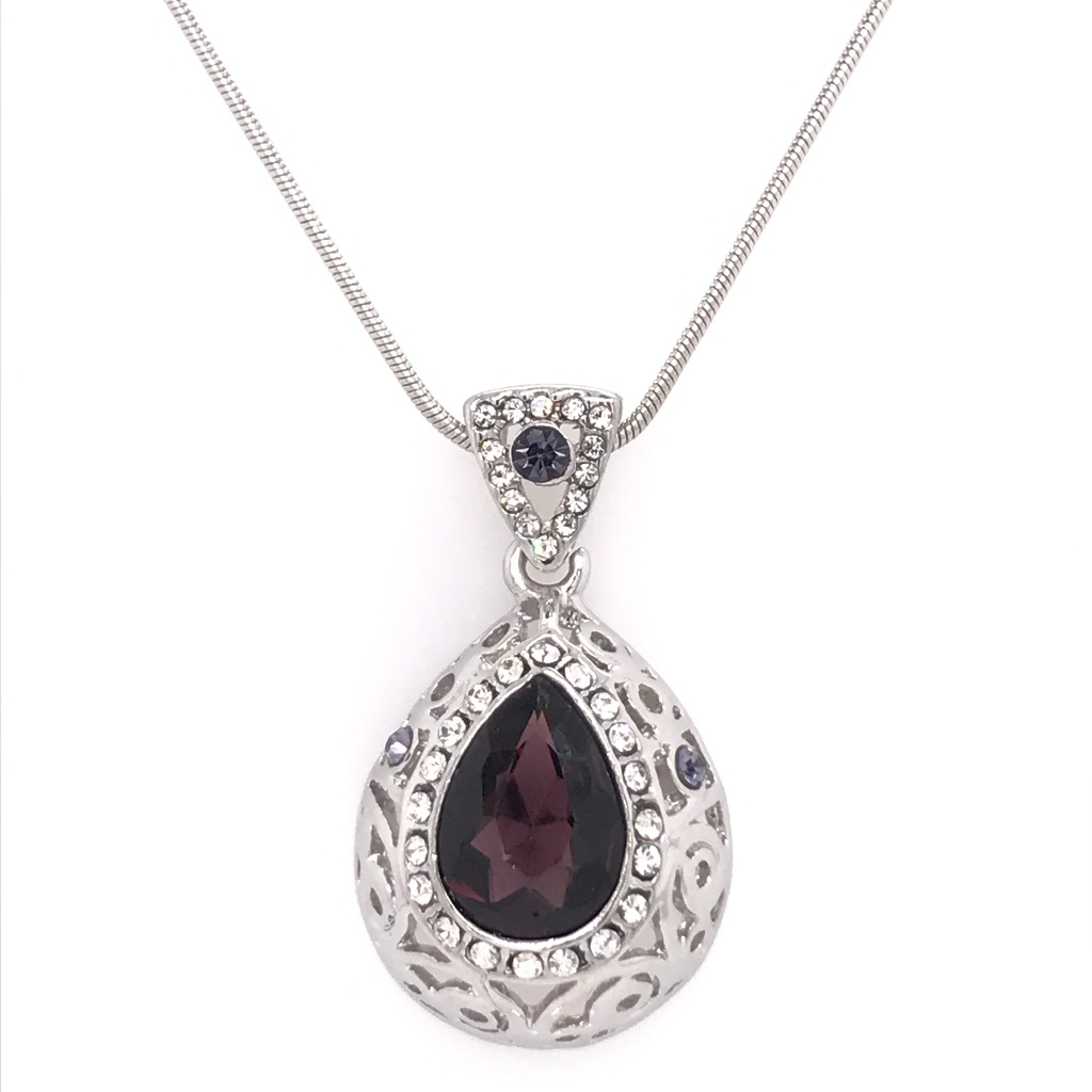 Antique Secret Deep Purple Swarovski Pendant